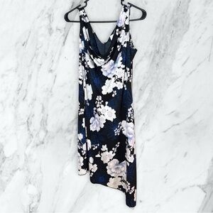 Floral Black, Navy and White Women's Dress